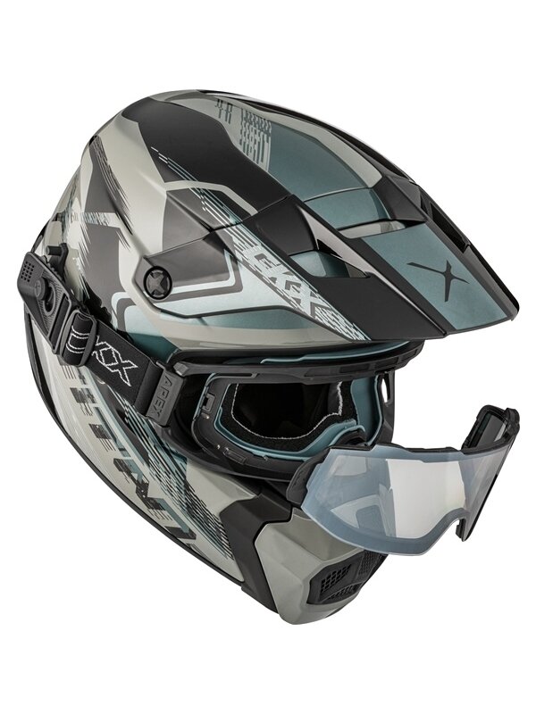 CKX Helmet Titan AMS Concordia Grey Gloss + Goggles 5 CKX Helmet Titan AMS Concordia Grey Gloss + Goggles 5