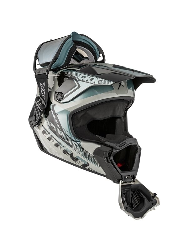 CKX Helmet Titan AMS Concordia Grey Gloss + Goggles 6 CKX Helmet Titan AMS Concordia Grey Gloss + Goggles 6