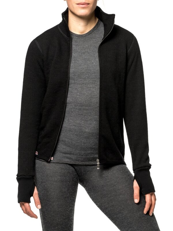 Woolpower Full zip 400 Merino Mid layer Jacket black 3 Woolpower Full zip 400 Merino Mid layer Jacket black 3