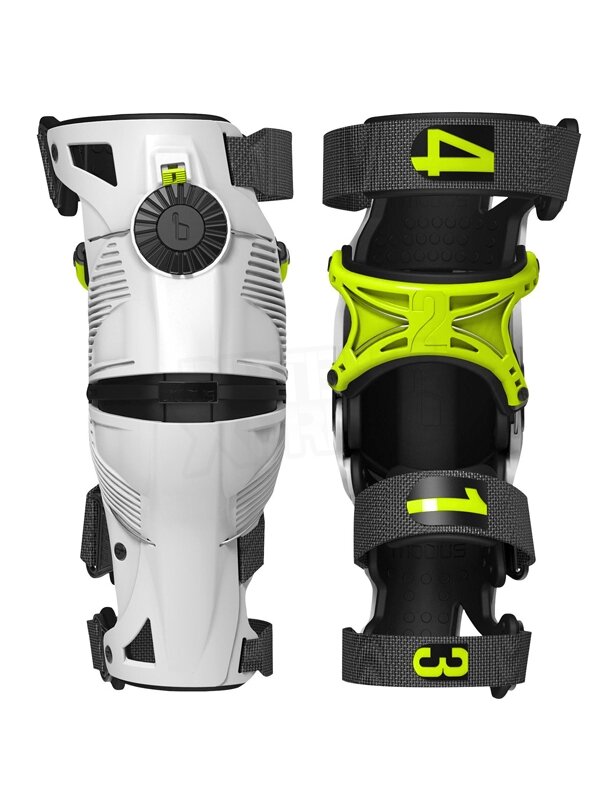 Mobius X8 Storm knee brace pair white / yellow Mobius X8 Storm knee brace pair white / yellow