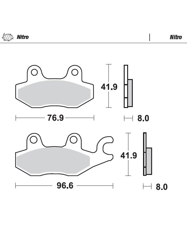 Moto-Master Brakepads Arctic Cat: DVX50/90 Kawasaki: KLF300/400 KVF650 KRF75