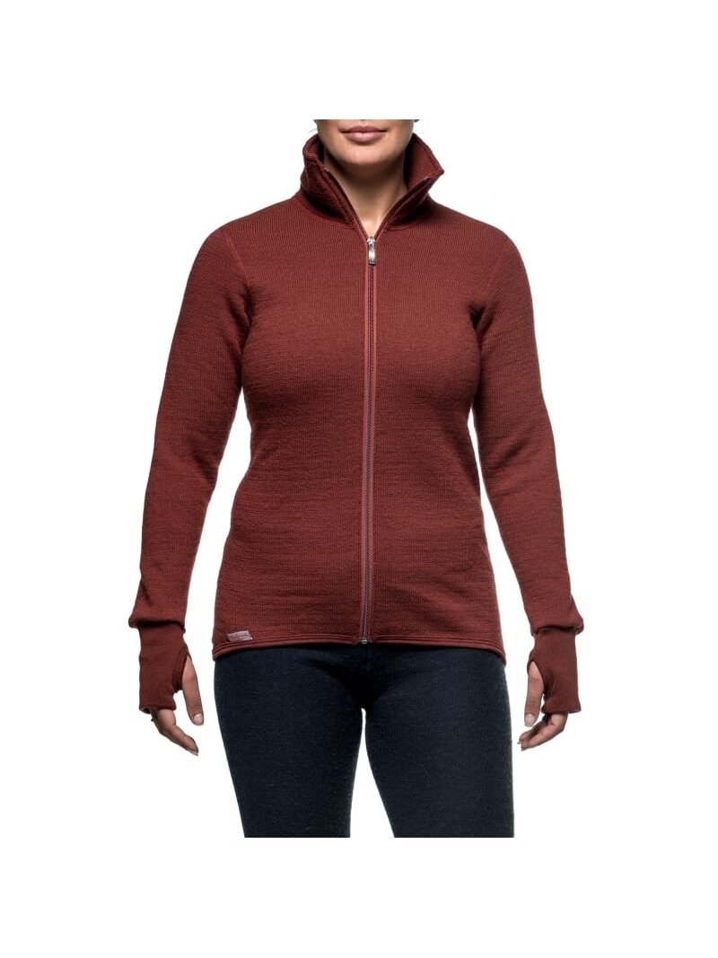 Woolpower Full zip 400 Merino Mid layer Jacket rust red 1