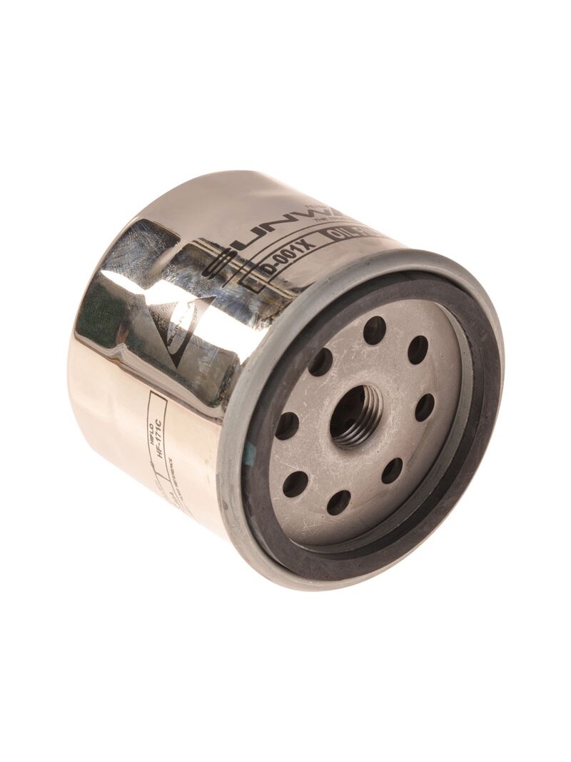 Sunwa oil filter D-001X: Harley-Davidson chrome