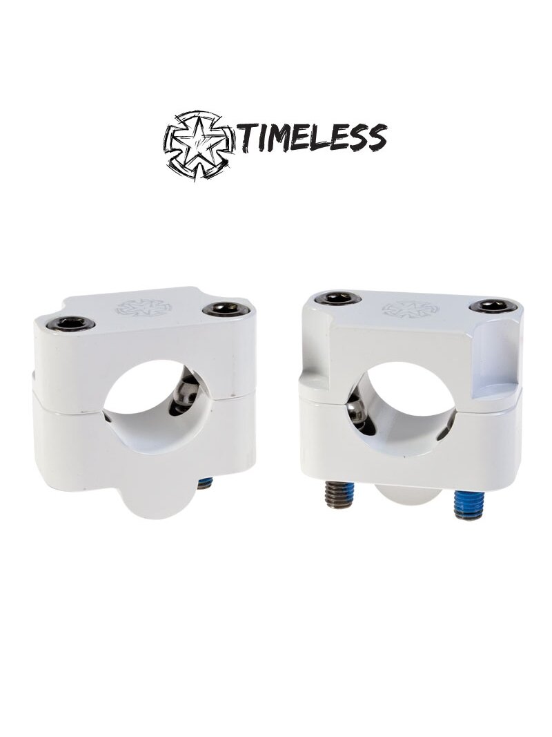 Timeless Handlebar Clampset, Fat Bar, 28,6mm, White Timeless Handlebar Clampset, Fat Bar, 28,6mm, White