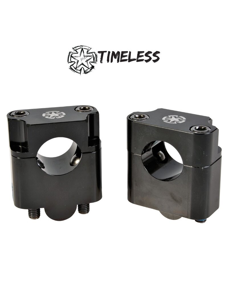 Timeless Handlebar Clampset/Riser, 22mm->28,6mm +35mm, Black