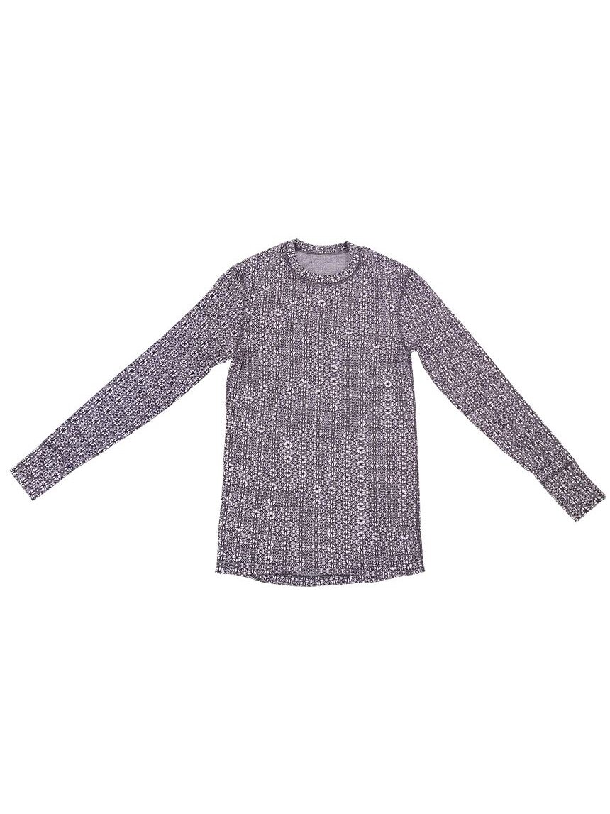 SVALA Merino Design O-neck Shirt Jacquard black/white