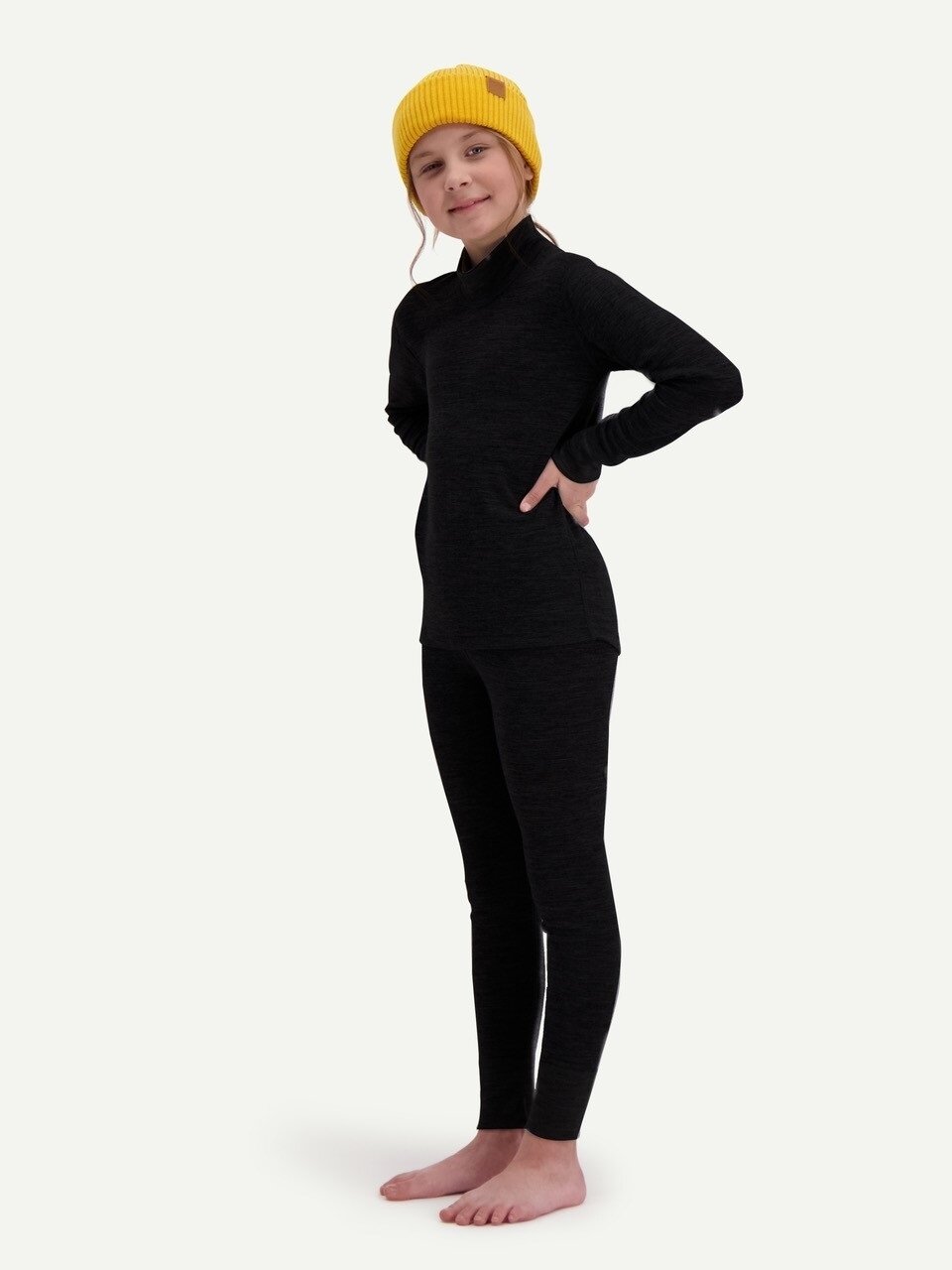 Svala Merino Extra Warm kids underwear set black Svala Merino Extra Warm kids underwear set black