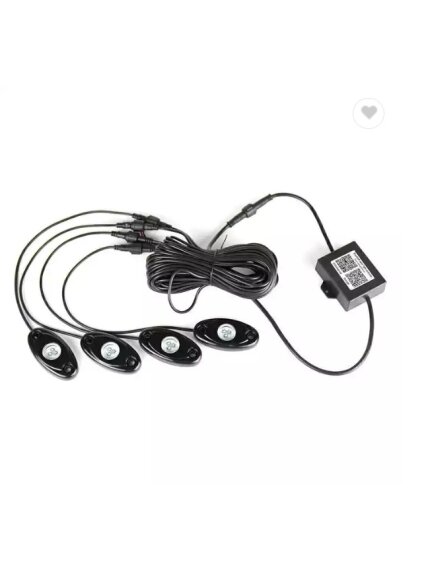 LED ŠVIESŲ RINKINYS SUPER BRIGHT 4 PODS RGB LED LED ŠVIESŲ RINKINYS SUPER BRIGHT 4 PODS RGB LED