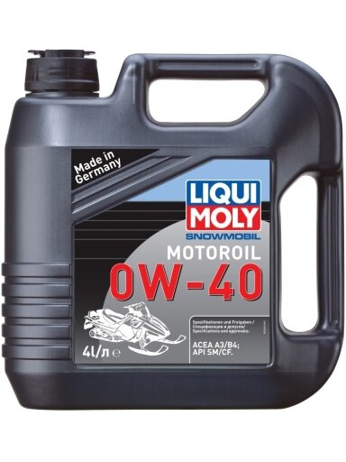 LIQUI MOLY ALYVA SNIEGO MOTOCIKLUI SNOWMOBIL MOTOROIL 0W-40 4l