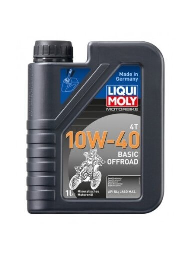 LIQUI MOLY MOTOCIKLINĖ ALYVA 4T 10W-40 BASIC OFFROAD 1l