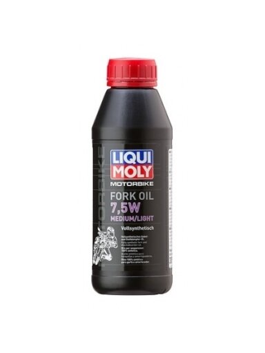 LIQUI MOLY MOTOCIKLŲ ŠAKIŲ ALYVA 7,5W medium/light 0.5l