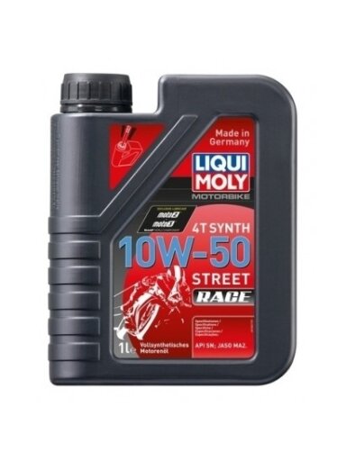 LIQUI MOLY SINTETINĖ ALYVA 4-TAKČIAMS MOTOCIKLŲ VARIKLIAMS RACING SYNTH 4T 10W-50 1l
