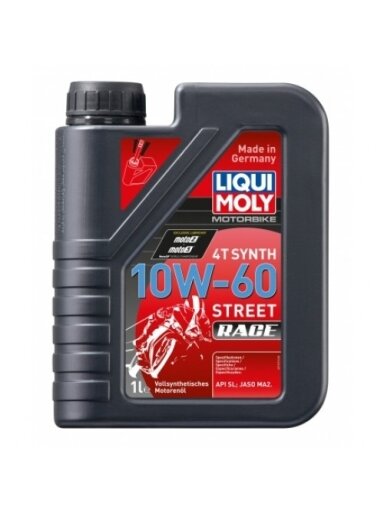 LIQUI MOLY SINTETINĖ ALYVA 4-TAKČIAMS MOTOCIKLŲ VARIKLIAMS - RACING SYNTH 4T 10W-60 1l
