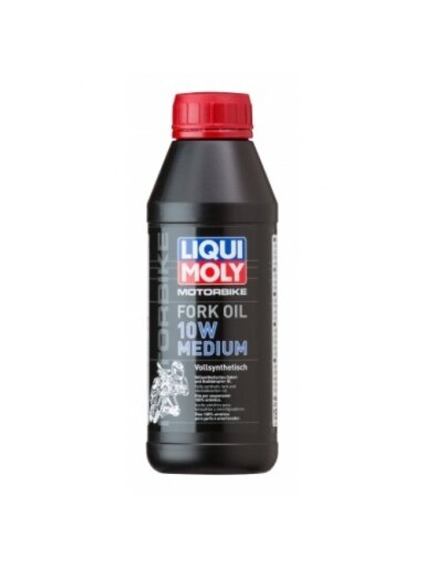 LIQUI MOLY SINTETINĖ ALYVA MOTOCIKLŲ ŠAKĖMS IR AMORTIZATORIAMS 10W Medium 500ml
