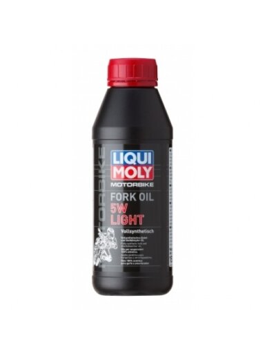 LIQUI MOLY SINTETINĖ ALYVA MOTOCIKLŲ ŠAKĖMS IR AMORTIZATORIAMS - RACING FORK OIL 5W Light 500ml