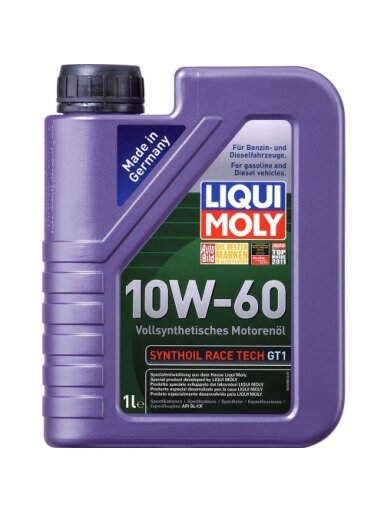LIQUI MOLY SINTETINĖ VARIKLINĖ ALYVA GT1 10W-60 1l
