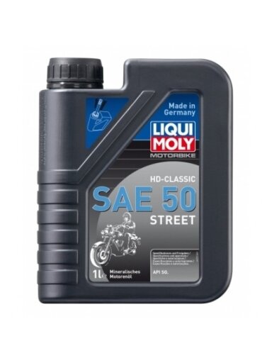 LIQUI MOLY VASARINĖ MINERALINĖ MOTOCIKLŲ VARIKLINĖ ALYVA - RACING HD CLASSIC SAE 50 1l