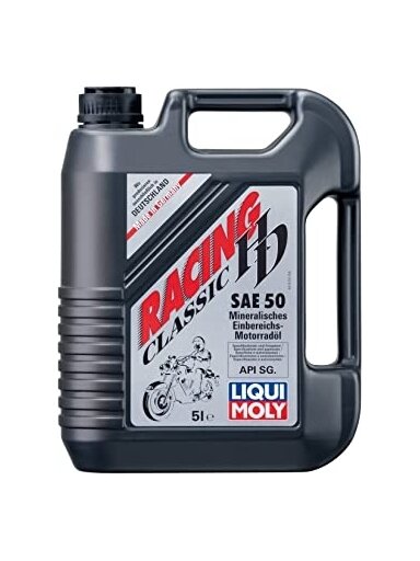 LIQUI MOLY VASARINĖ MINERALINĖ MOTOCIKLŲ VARIKLINĖ ALYVA - RACING HD CLASSIC SAE 50 5l