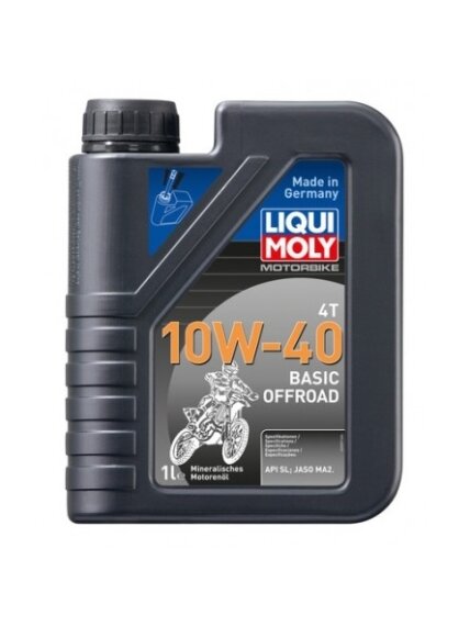 LIQUI MOLY MOTOCIKLINĖ ALYVA 4T 10W-40 BASIC OFFROAD 1l LIQUI MOLY MOTOCIKLINĖ ALYVA 4T 10W-40 BASIC OFFROAD 1l