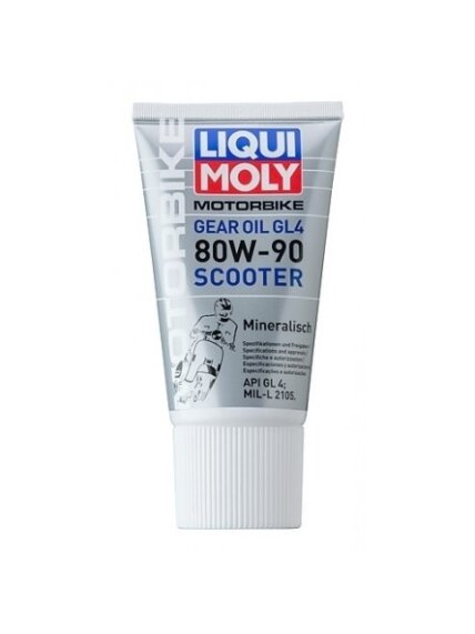 LIQUI MOLY MOTOCIKLINĖ ALYVA (GL4) 80W-90 Scooter 0.15l LIQUI MOLY MOTOCIKLINĖ ALYVA (GL4) 80W-90 Scooter 0.15l