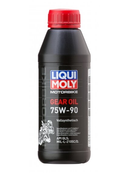 LIQUI MOLY MOTOCIKLINĖ TRANSMISINĖ ALYVA 75W90 1l LIQUI MOLY MOTOCIKLINĖ TRANSMISINĖ ALYVA 75W90 1l