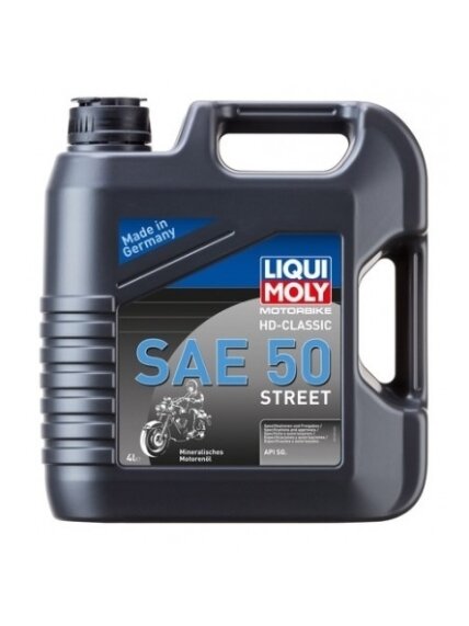 LIQUI MOLY MOTOCIKLINĖ VARIKLINĖ ALYVA HD-CLASSIC SAE 50 STREET 4l - 1230 LIQUI MOLY MOTOCIKLINĖ VARIKLINĖ ALYVA HD-CLASSIC SAE 50 STREET 4l - 1230
