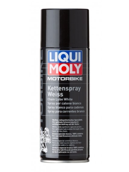 LIQUI MOLY MOTOCIKLŲ GRANDINĖS TEPALAS RACING KETTENSPRAY WEISS 400ml LIQUI MOLY MOTOCIKLŲ GRANDINĖS TEPALAS RACING KETTENSPRAY WEISS 400ml