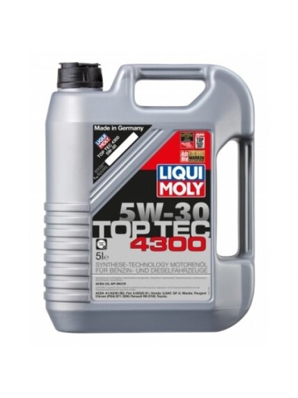LIQUI MOLY SINTETINĖ ALYVA 4300 5W-30 5l LIQUI MOLY SINTETINĖ ALYVA 4300 5W-30 5l