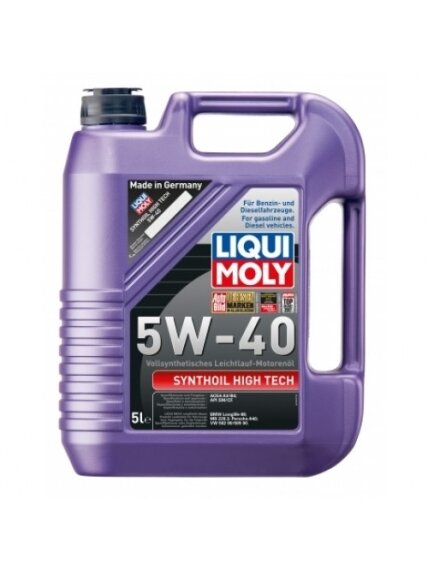 LIQUI MOLY SINTETINĖ VARIKLINĖ ALYVA SAE 5W-40 5l LIQUI MOLY SINTETINĖ VARIKLINĖ ALYVA SAE 5W-40 5l