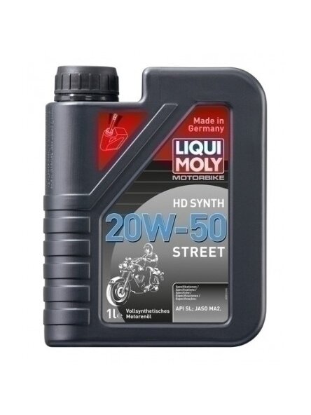 LIQUI MOLY MOTOCIKLINĖ SINTETINĖ VARIKLINĖ ALYVA HD 20W-50 Street 1l