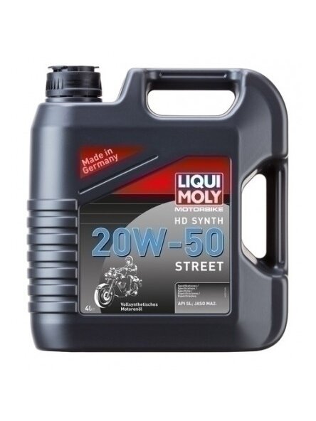 LIQUI MOLY MOTOCIKLINĖ SINTETINĖ VARIKLINĖ ALYVA HD 20W-50 Street 4l