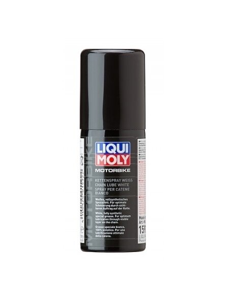LIQUI MOLY TEPALAS MATOCIKLŲ GRANDINĖMS (Motorbike Chain Lube white) 50ml LIQUI MOLY TEPALAS MATOCIKLŲ GRANDINĖMS (Motorbike Chain Lube white) 50ml