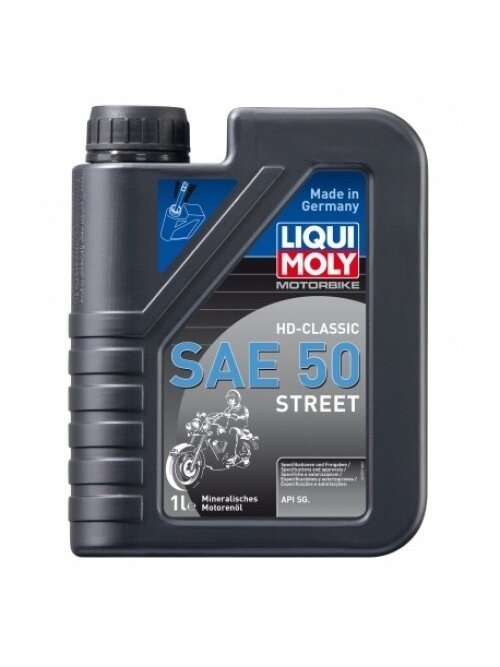 LIQUI MOLY VASARINĖ MINERALINĖ MOTOCIKLŲ VARIKLINĖ ALYVA - RACING HD CLASSIC SAE 50 1l