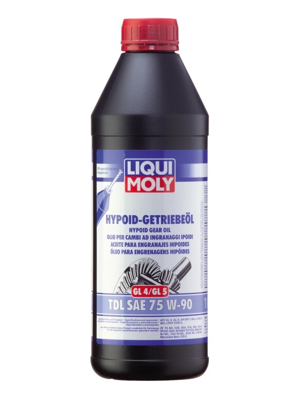 LIQUI MOLY SINTETINĖ ALYVA AUKŠTOMS APKROVOMS SAE TDL SAE 75 W-90 (GL-4/5) 1l LIQUI MOLY SINTETINĖ ALYVA AUKŠTOMS APKROVOMS SAE TDL SAE 75 W-90 (GL-4/5) 1l