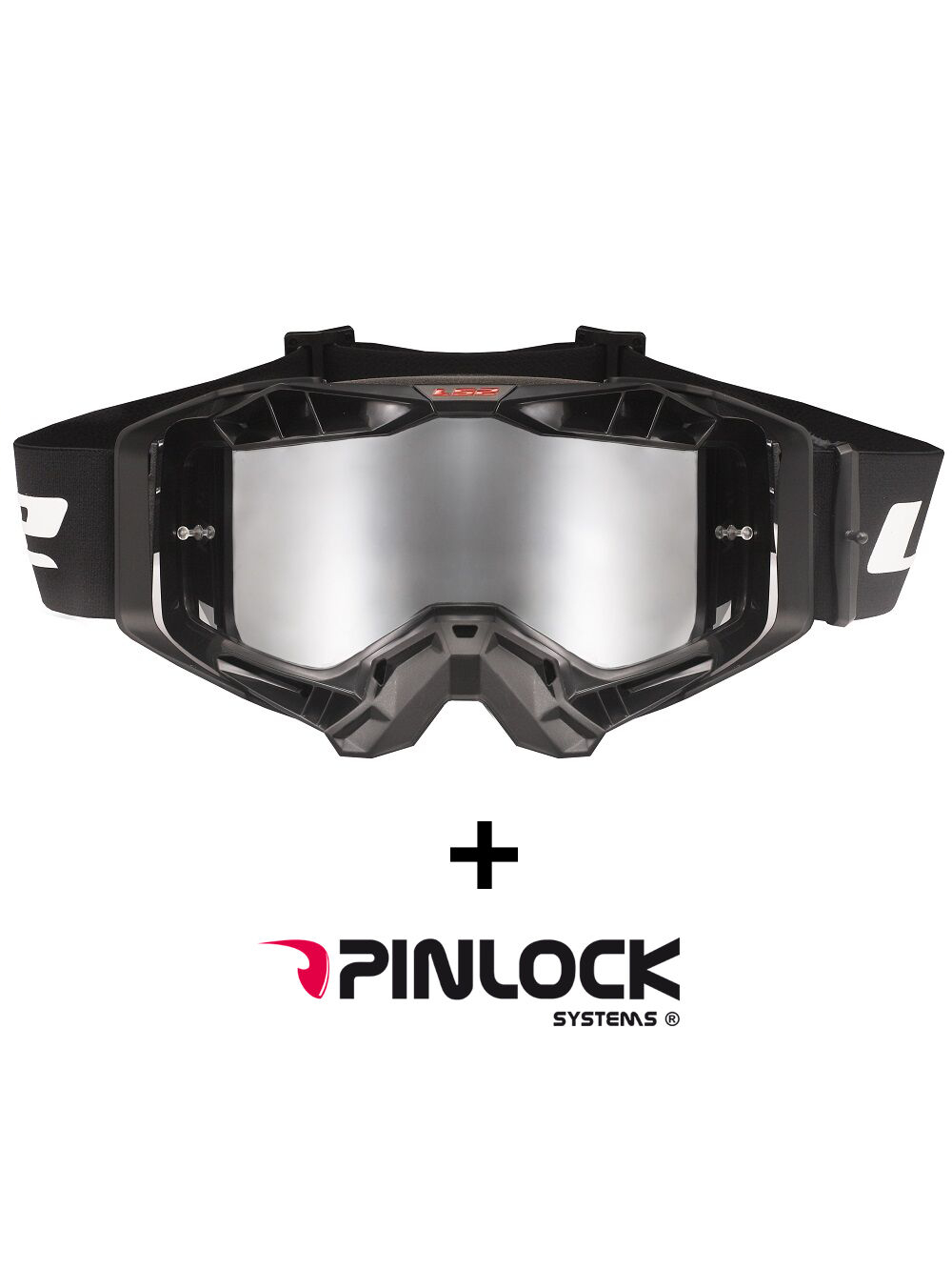 LS2 AURA PRO GOGGLE BLACK WITH IRIDIUM VISOR