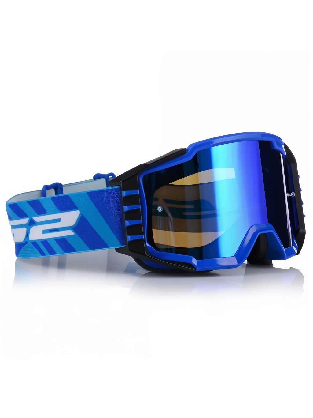 LS2 CHARGER PRO GOGGLE BLUE WITH IRIDIUM VISOR 7 LS2 CHARGER PRO GOGGLE BLUE WITH IRIDIUM VISOR 7