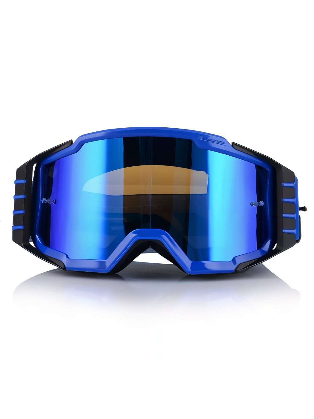 LS2 CHARGER PRO GOGGLE BLUE WITH IRIDIUM VISOR 8 LS2 CHARGER PRO GOGGLE BLUE WITH IRIDIUM VISOR 8