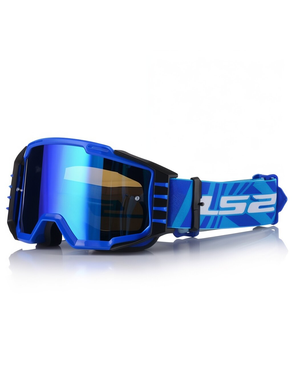 LS2 CHARGER PRO GOGGLE BLUE WITH IRIDIUM VISOR 5 LS2 CHARGER PRO GOGGLE BLUE WITH IRIDIUM VISOR 5