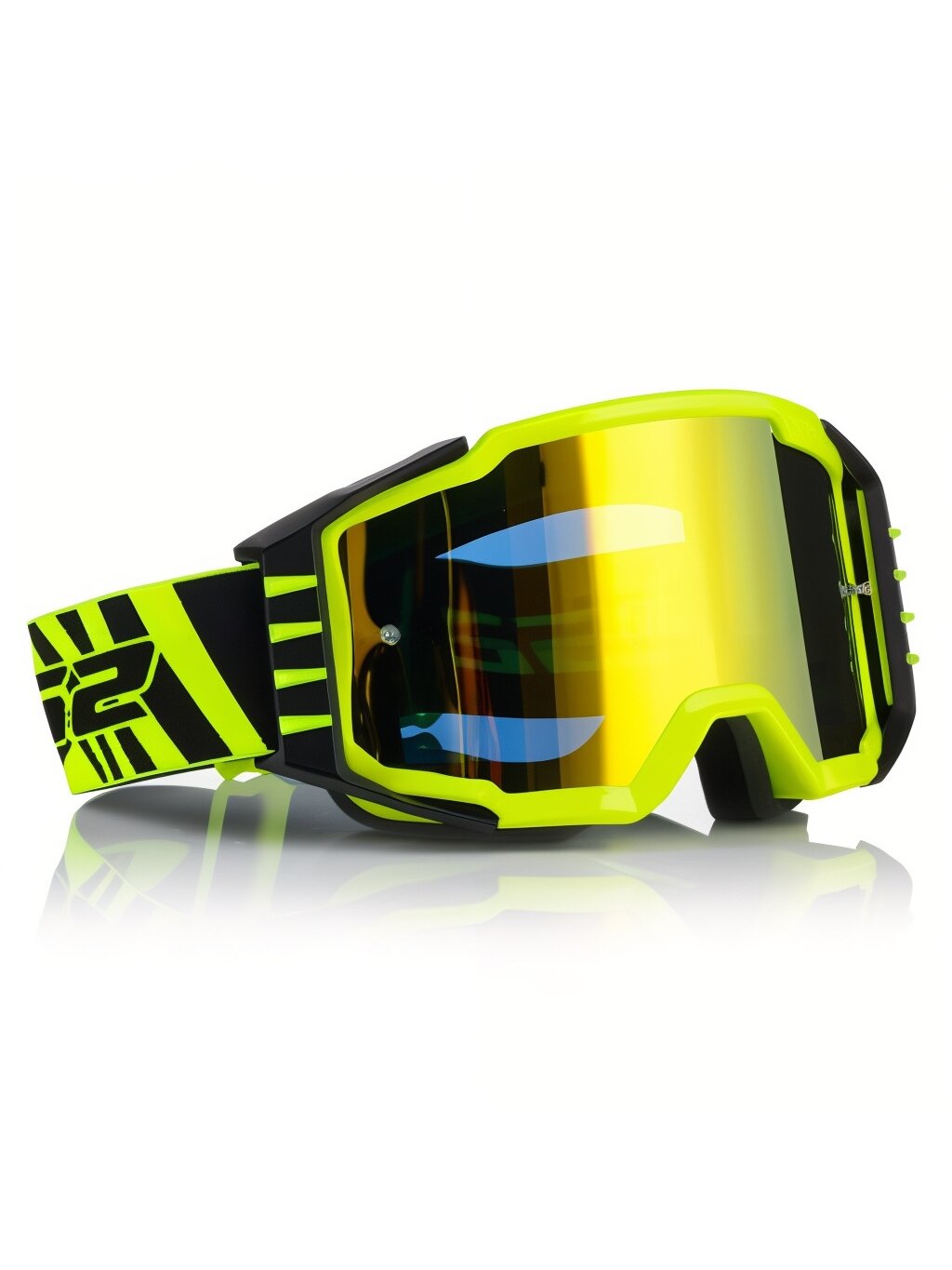 LS2 CHARGER PRO GOGGLE H-V YELLOW WITH IRIDIUM VISOR 2