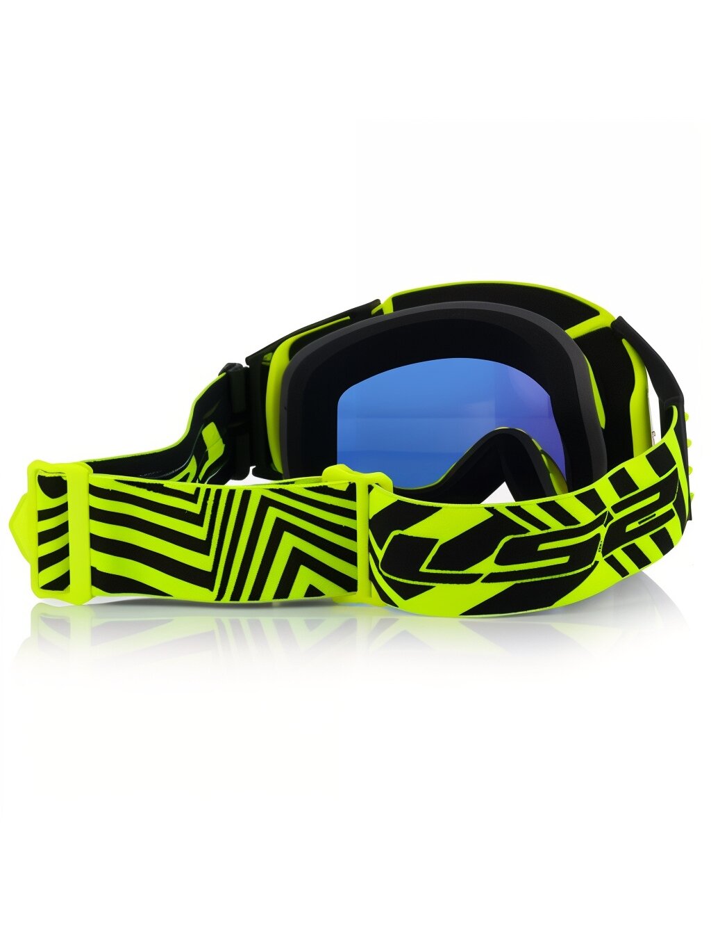 LS2 CHARGER PRO GOGGLE H-V YELLOW WITH IRIDIUM VISOR 1 LS2 CHARGER PRO GOGGLE H-V YELLOW WITH IRIDIUM VISOR 1