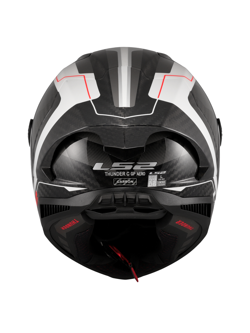 LS2 FF805 THUNDER GP AERO RAUTE WHITE GREY-06 4 LS2 FF805 THUNDER GP AERO RAUTE WHITE GREY-06 4