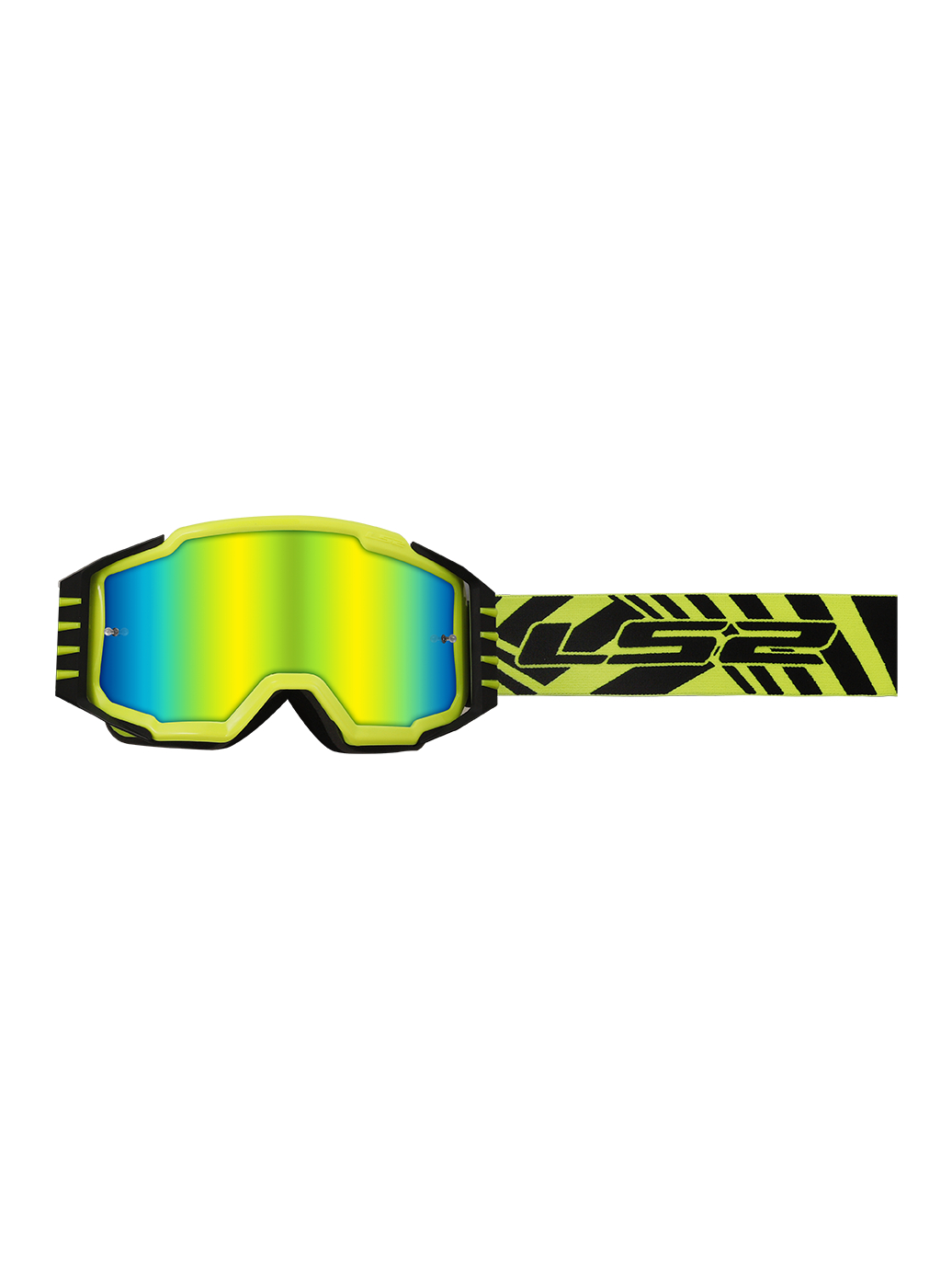 LS2 CHARGER PRO GOGGLE H-V YELLOW WITH IRIDIUM VISOR