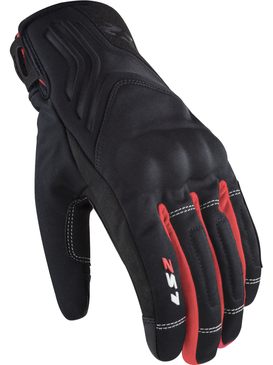 LS2 JET 2 MAN GLOVES BLACK RED LS2 JET 2 MAN GLOVES BLACK RED