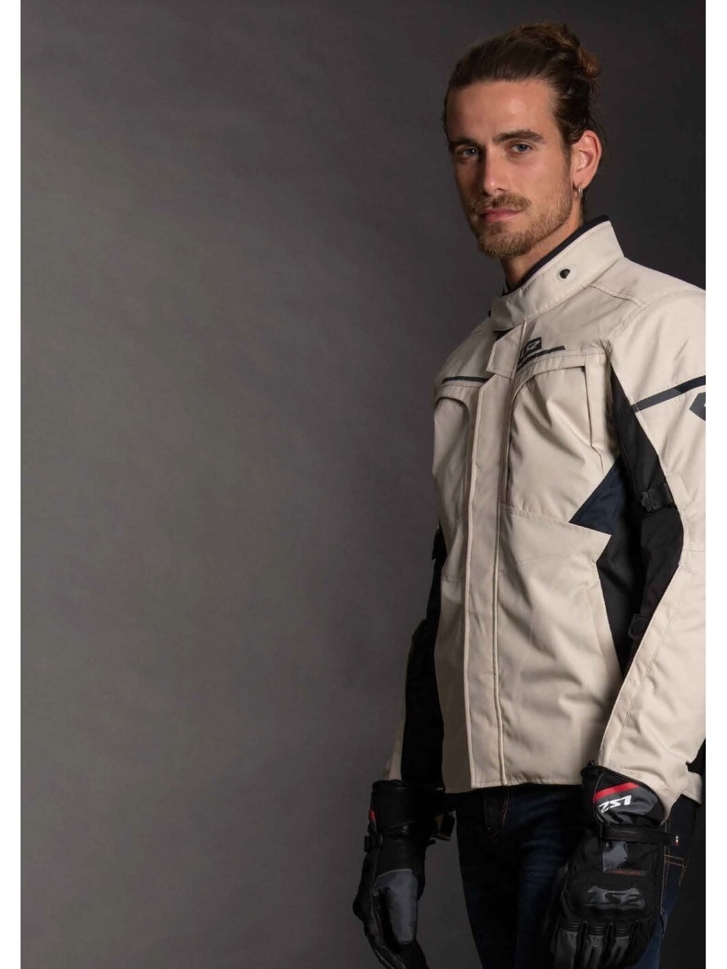 LS2 ENDURANCE MAN JACKET SAND BLACK BLUE 2