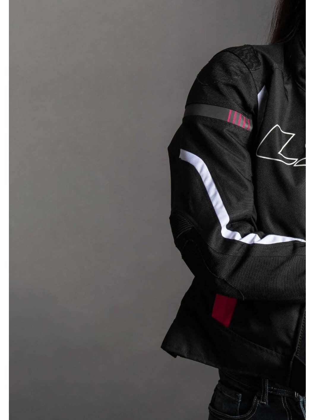 LS2 GATE LADY JACKET BLACK PINK 5