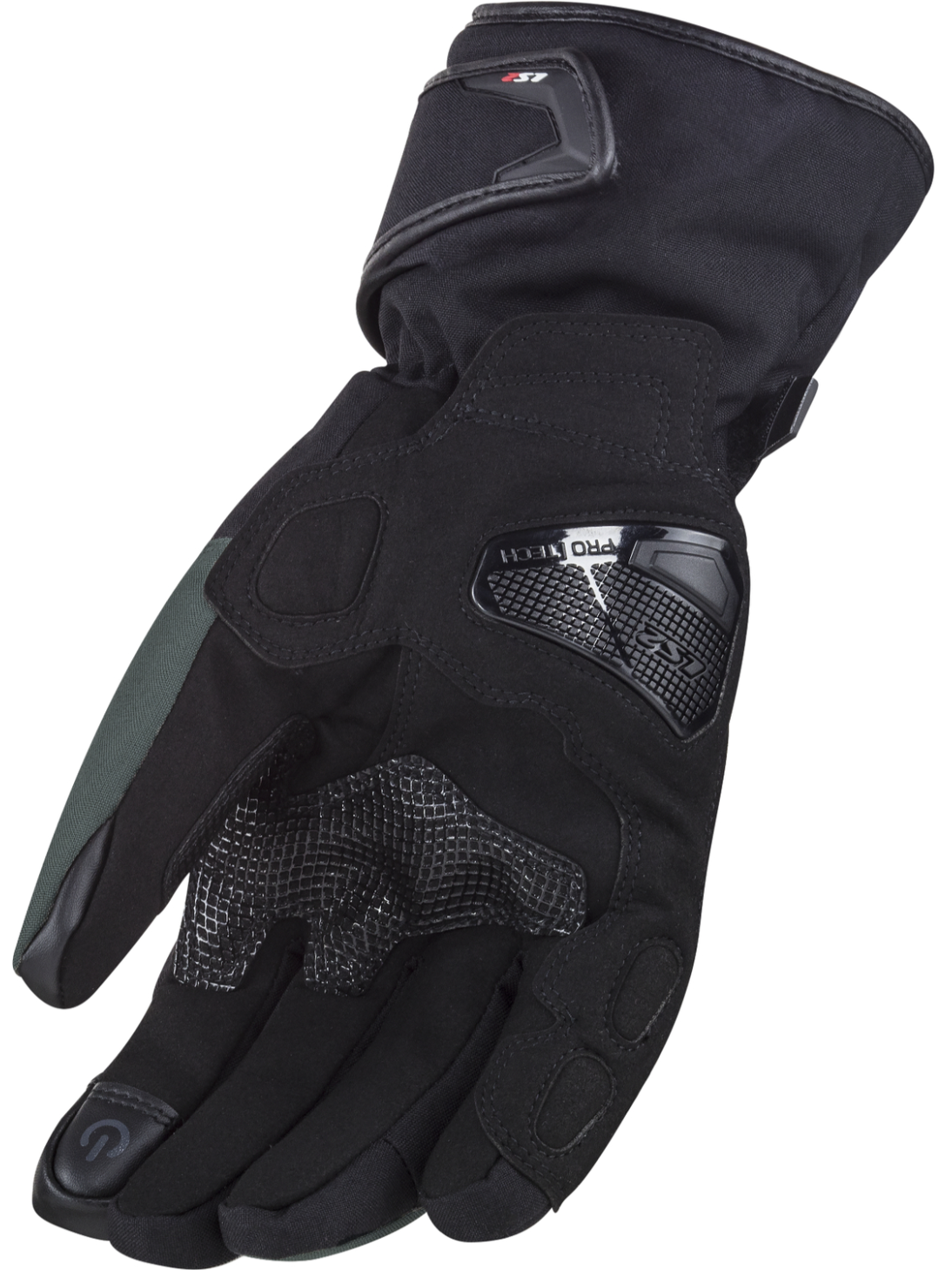 LS2 SNOW MAN GLOVES BLACK GREEN 1 LS2 SNOW MAN GLOVES BLACK GREEN 1