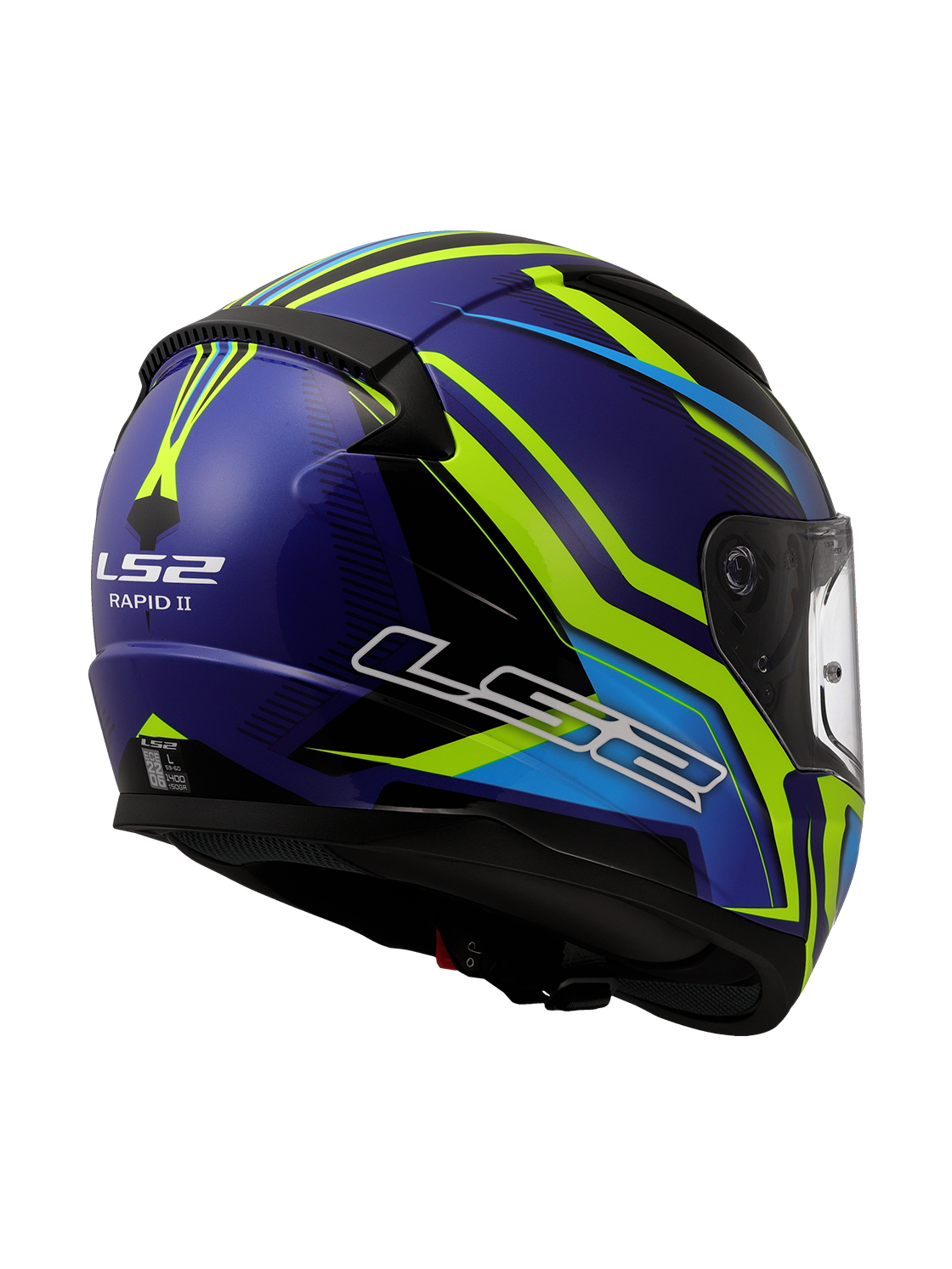 LS2 FF353 RAPID II FLITZ H-VIS YELLOW BLUE-06 5