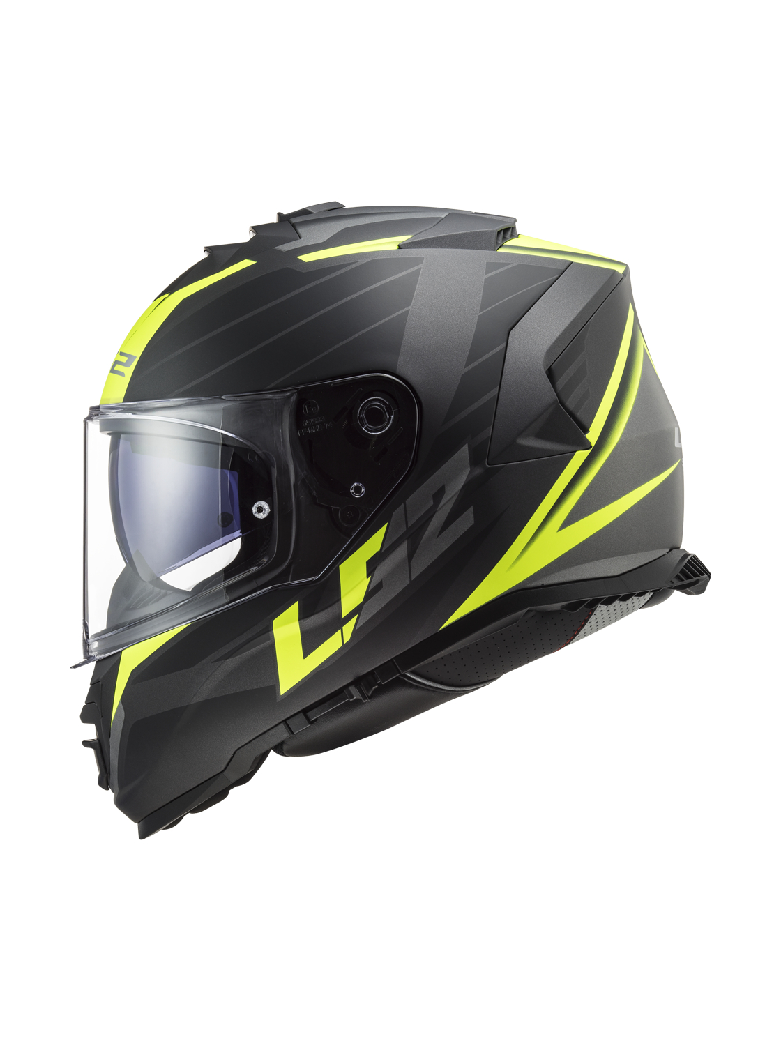 LS2 FF800 STORM NERVE MATT BLACK H-V YELLOW 1 LS2 FF800 STORM NERVE MATT BLACK H-V YELLOW 1