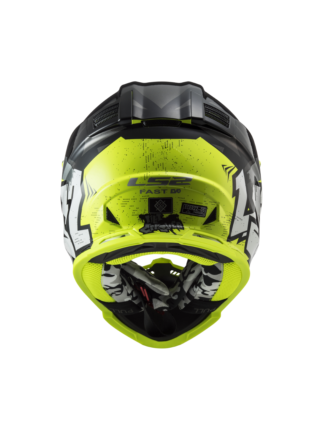 LS2 MX437 FAST EVO MINI II CRUSHER BLACK YELLOW-06 2