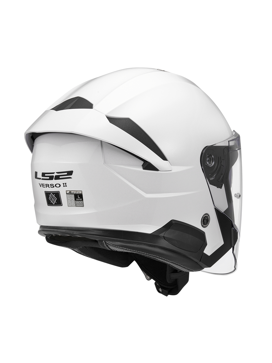 LS2 OF618 VERSO II SOLID WHITE 3